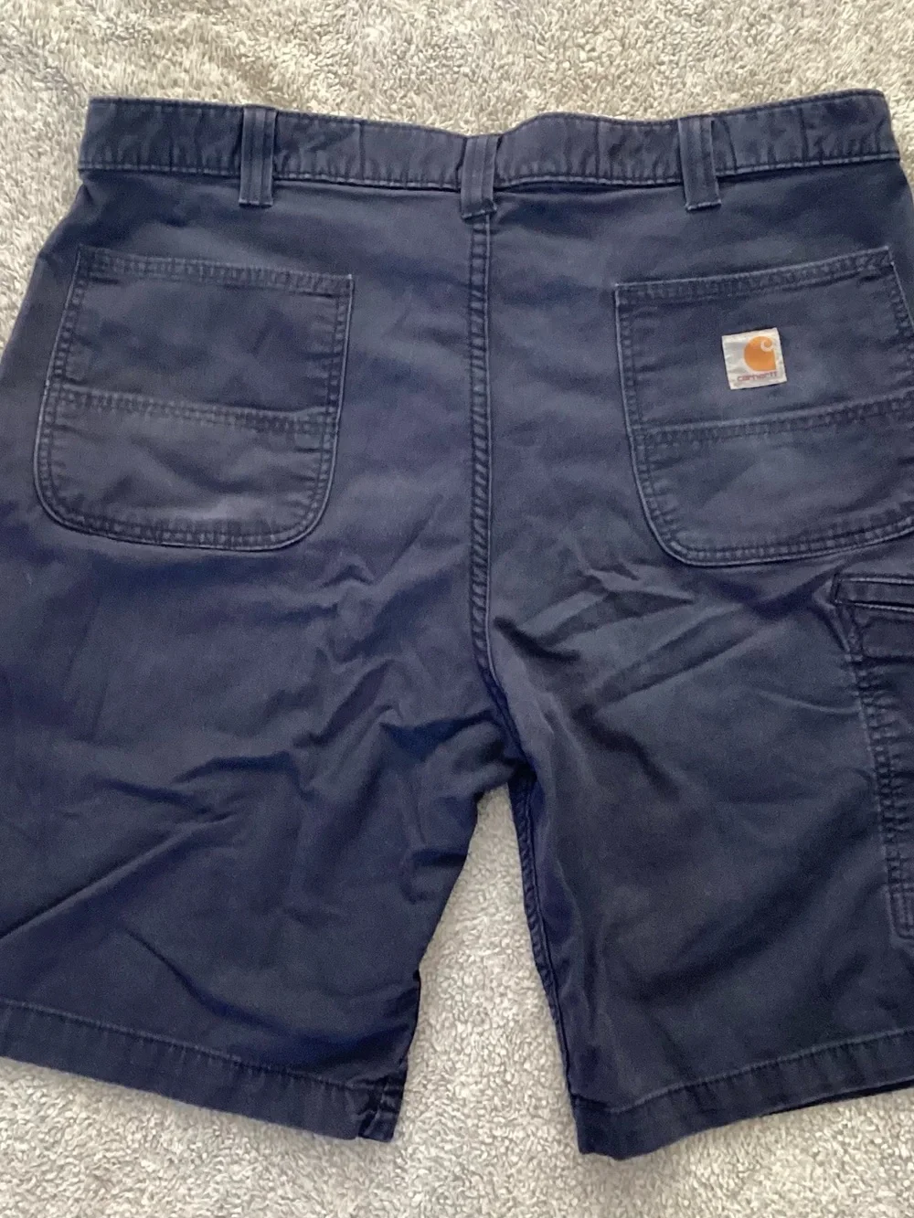 Carhartt Navy Rugged Flex Work Shorts Utility Pocket